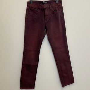 Express men’s burgundy slim fit jeans